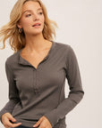 The Lilly Thermal Henley Top