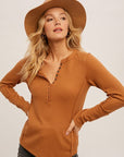 The Lilly Thermal Henley Top