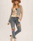 The Marley Colorblock Crop Cardigan