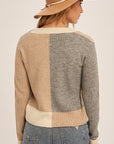 The Marley Colorblock Crop Cardigan