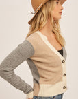 The Marley Colorblock Crop Cardigan
