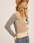 The Marley Colorblock Crop Cardigan