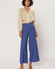 The Marlow Contrast Stitch Wide Leg Pants