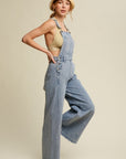 The Mateo Wide Leg Denim Overall