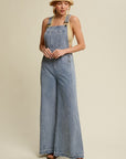 The Mateo Wide Leg Denim Overall