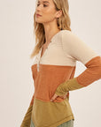 The Zara Colorblock Henley Top