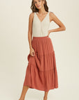 The Tilda Ruffle Trimmed Midi Skirt