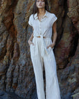 The Tobi Striped Linen Jumpsuit