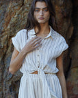 The Tobi Striped Linen Jumpsuit
