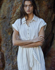 The Tobi Striped Linen Jumpsuit