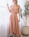 The Tuscany Crop Top + Pleated Midi Skirt - Sold Separately