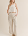 The Roadtrip Linen Tank + Pants Set - Sold Separately
