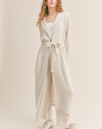 The Roadtrip Linen Maxi Jacket