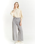 The Greer Ankle Length Wide Leg Denim by OAT NY