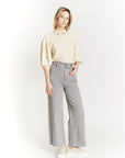 The Greer Ankle Length Wide Leg Denim by OAT NY