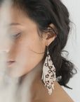 The Vaquita Beaded Fringe Earrings by Fair + Simple