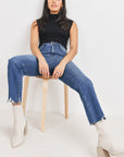 The Vicki High Rise Straight Jeans