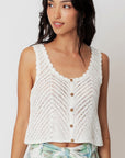 The Kila Crochet Buttondown Top