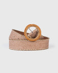 The Zoey Beige Wicker Belt