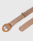 The Zoey Beige Wicker Belt