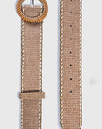 The Zoey Beige Wicker Belt