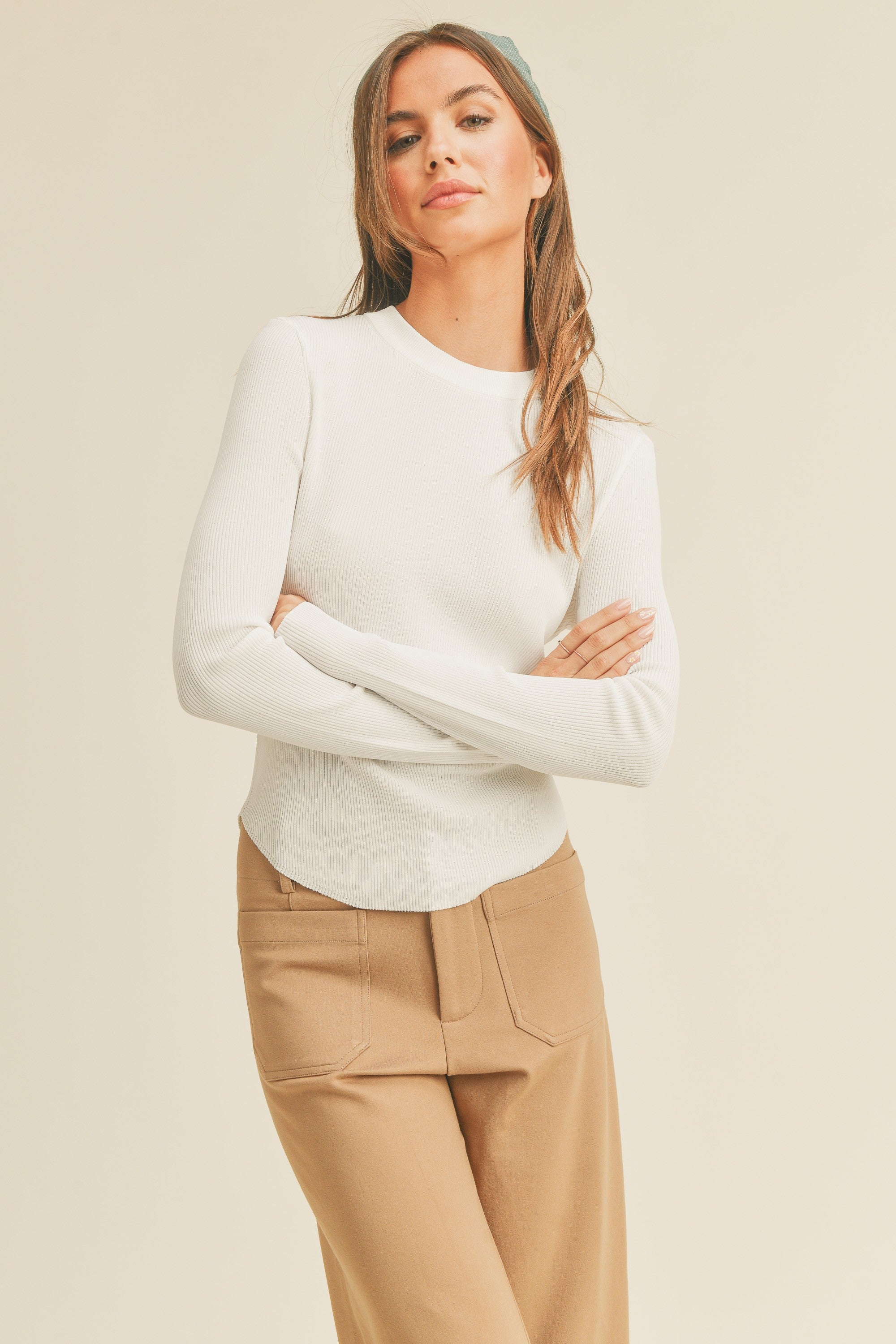 The Corissa Essential Ribbed Long Sleeve Top