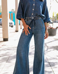 The Casey Denim Top + Pants Set - Sold Separately