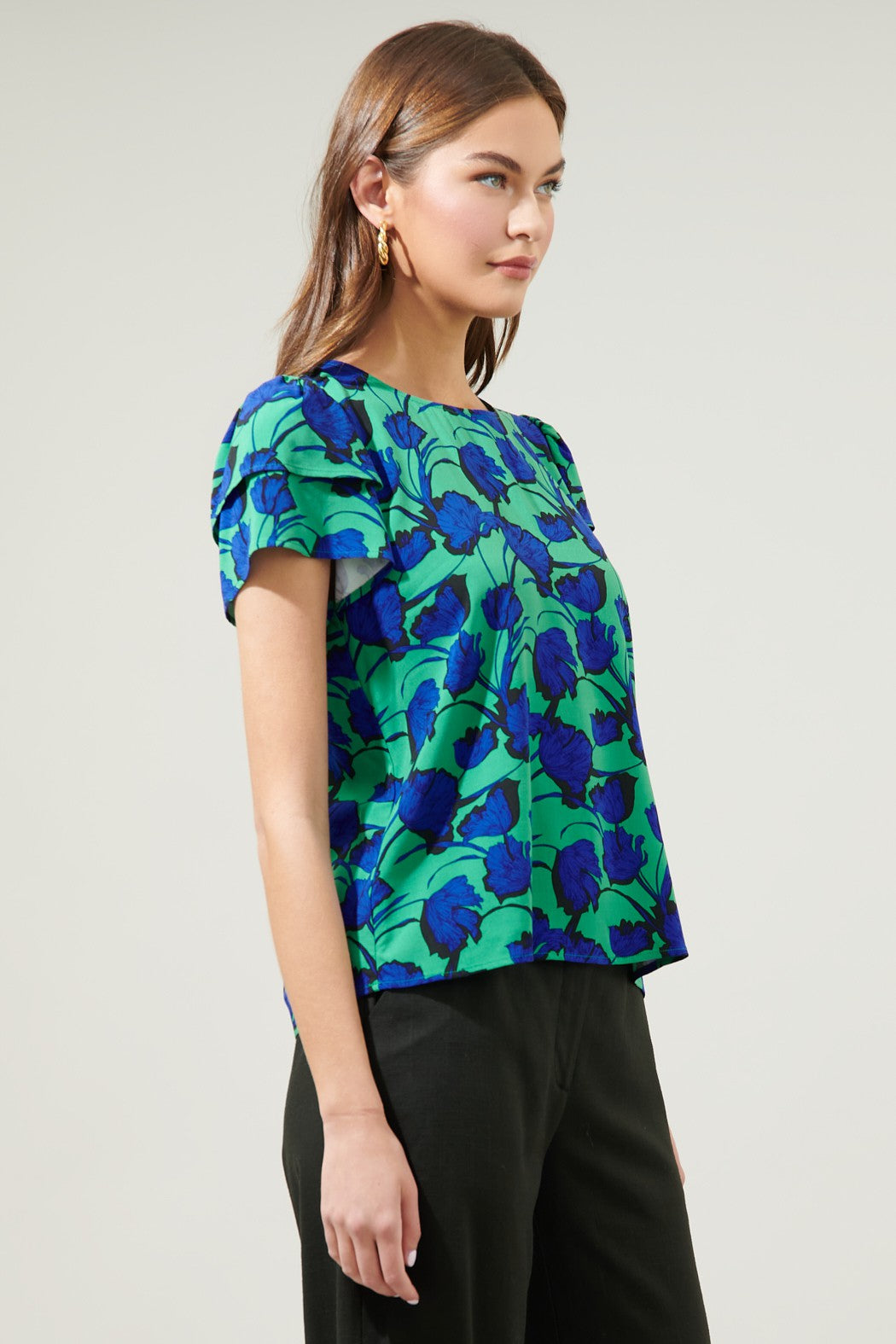 The Lilith Flutter Sleeve Top