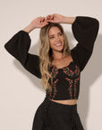 The Adrianna Woven Sweetheart Top