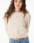 The Remi Confetti Cropped Sweater