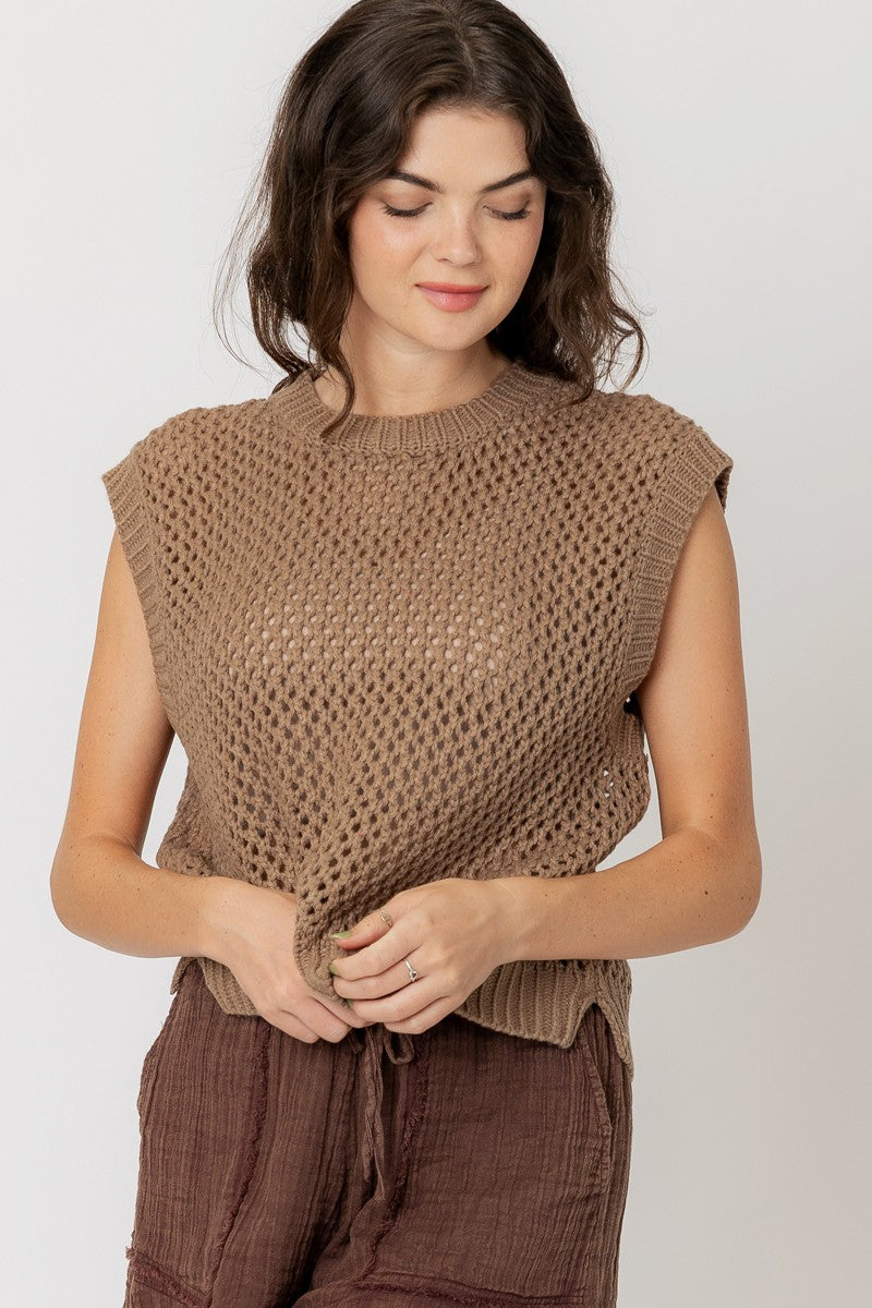 The Elianna Crochet Sweater Top
