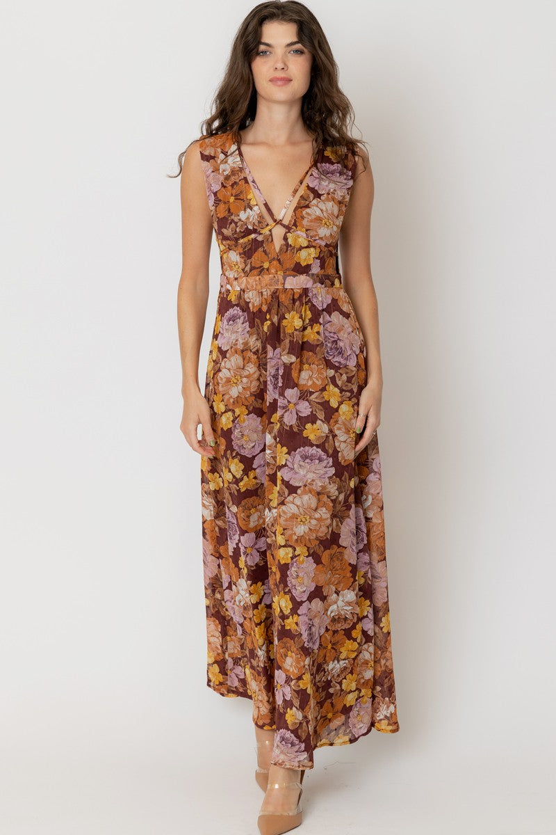 The Auburn Floral V-Neck Maxi Dress Thread + Seed The Auburn Floral V-Neck Maxi Dress Thread + Seed