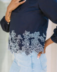 The Samara Embroidered Blouse Top