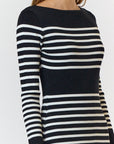 The Mindy Striped Boatneck Dress