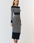 The Mindy Striped Boatneck Dress