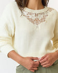 The Lexia Lace Sweater Top