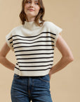 The Briar Mock Neck Short Sleeve Sweater