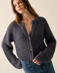 The Cara Rib-Knit Cardigan Sweater