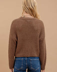 The Stori Mocha Chunky Sheer Sweater