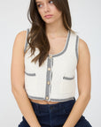 The Lani Gold Button Vest