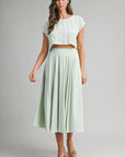 The Santorini Crop Top + Midi Skirt Set- Sold Separately