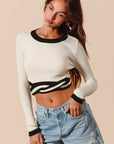 The Arlo Ribbed Crop Sweater