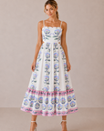 The Arabella Floral Border Midi Dress