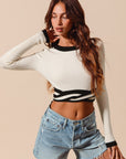 The Arlo Ribbed Crop Sweater