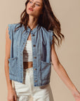 The Jessa Scalloped Denim Vest