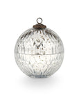 The Winter White Silver Mercury Glass Ornament Candle