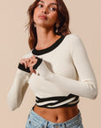 The Arlo Ribbed Crop Sweater