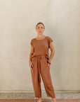 The Senna Nutshell Drawstring Barrel Pants