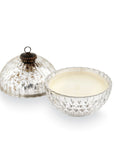 The Winter White Silver Mercury Glass Ornament Candle