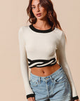 The Arlo Ribbed Crop Sweater